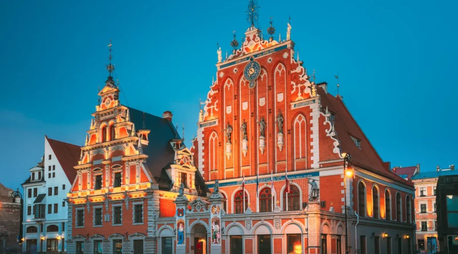 Schwabe House and House of the Blackheads, Riga, Latvia