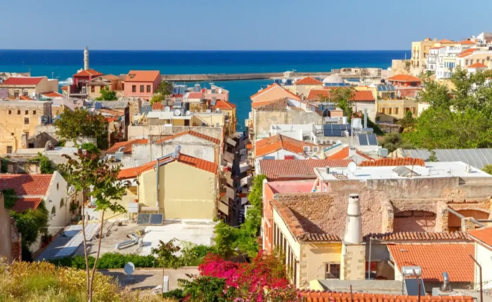 Aerial view of Chania in Greece