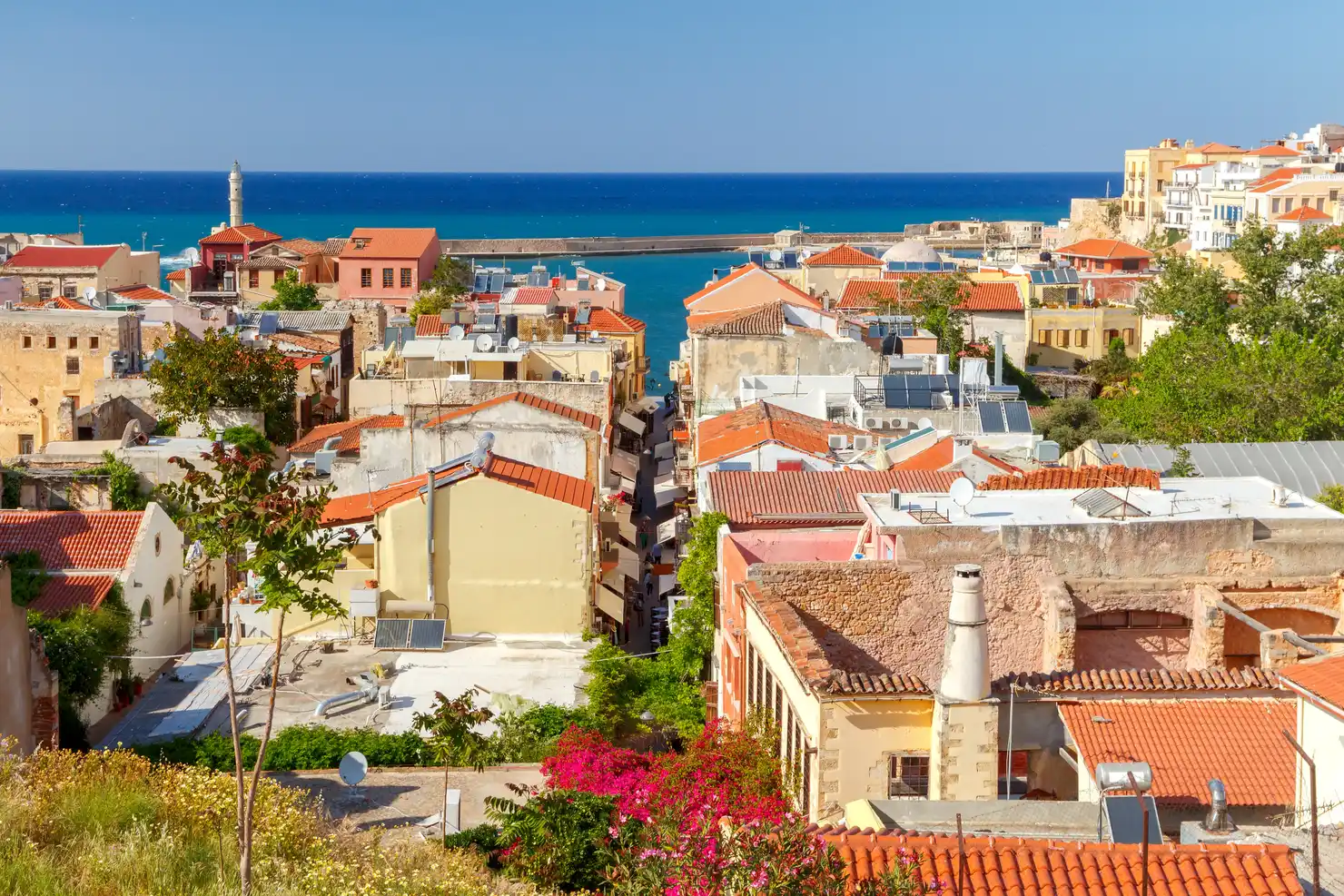 Aerial view of Chania in Greece