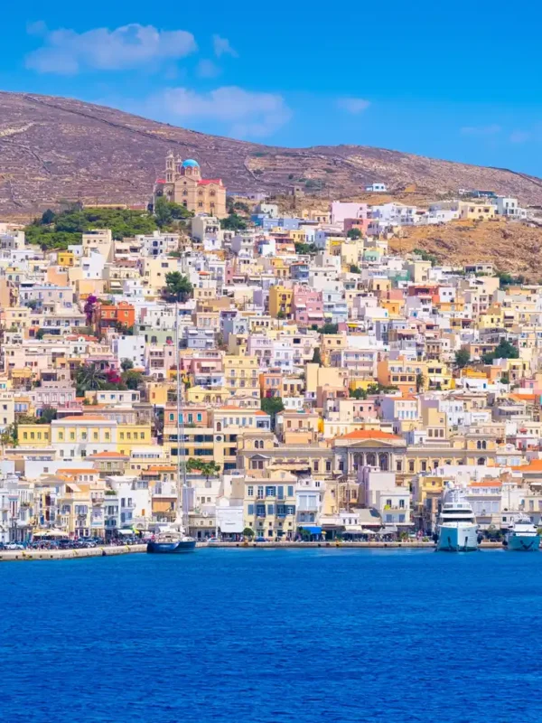 Ermoupolis town in Syros, Greece