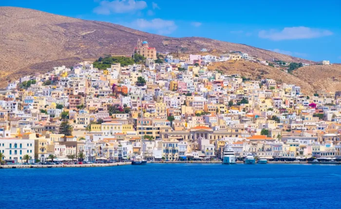 Ermoupolis town in Syros, Greece