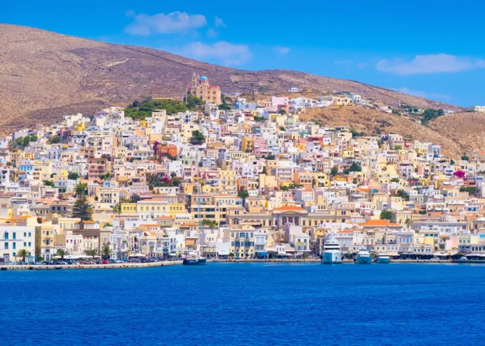 Ermoupolis town in Syros, Greece